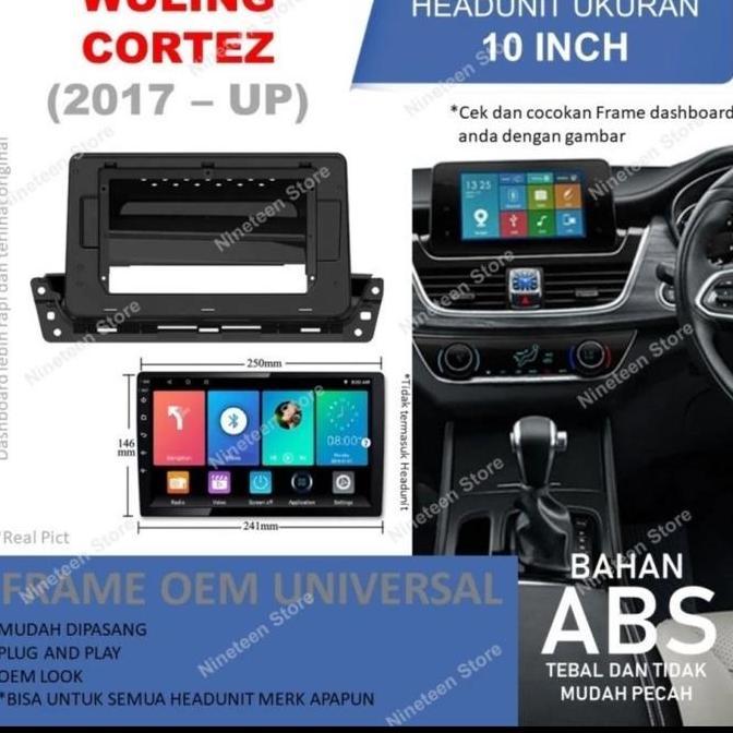 FREM ANDROID "10 INCH" WULING CORTEZ + SOKET PNP CORTEZ  2021-2023 Terlaris