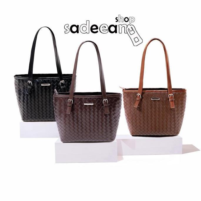 Lyora Bag - Totebag Wanita Aesthetic Multifungsi Motif Anyaman