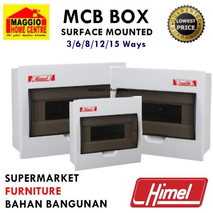Terjangkau Kotak Box Mcb - Panel Box Plastik - Mcb Box 4 - 12 Ways - Himel