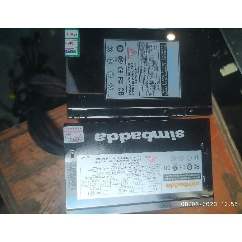 PSU Simbadda 450W/500W Komputer Normal 2x6 Pin Power supply