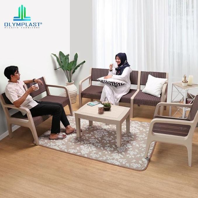 Terlaris Sofa Olymplast Rotan 3-Seater/2-Seater/1-Seater