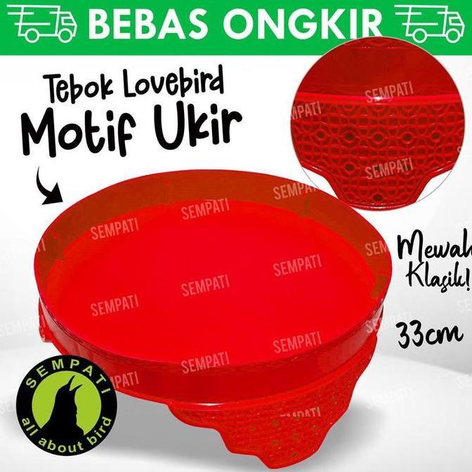 SEMPATI Tebok Lovebird Motif Ukir Plastik Tebal Tebok Sangkar Kandang Burung Lovebird Love Bird Lb T