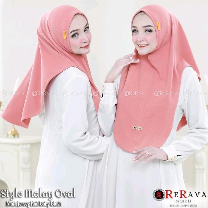 Athallahjuliehijab-Jilbab Bergo oval Jersey knit by rerava hijab wanita muslim dewasa