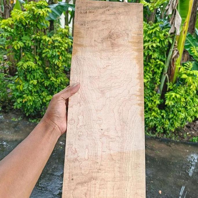 Kayu Curly Flame Maple Bookmatch Material Top Body Gitar Luthier Suply