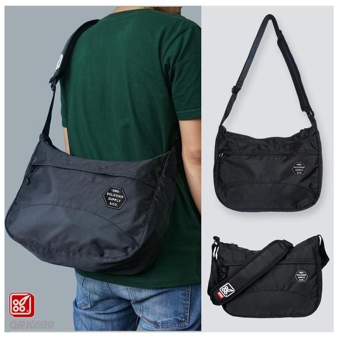 Felaminass - ORK689 Tas Selempang Pria Slempang Waistbag Kantor Kuliah Waterprooft