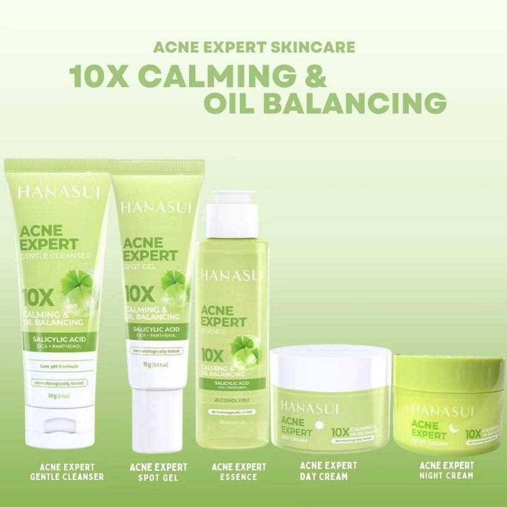 Joloarto - Hanasui Glow | Acne Expert 10X Gentle Cleanser 60Gr | Essencel | Day Night Cream I Skinca
