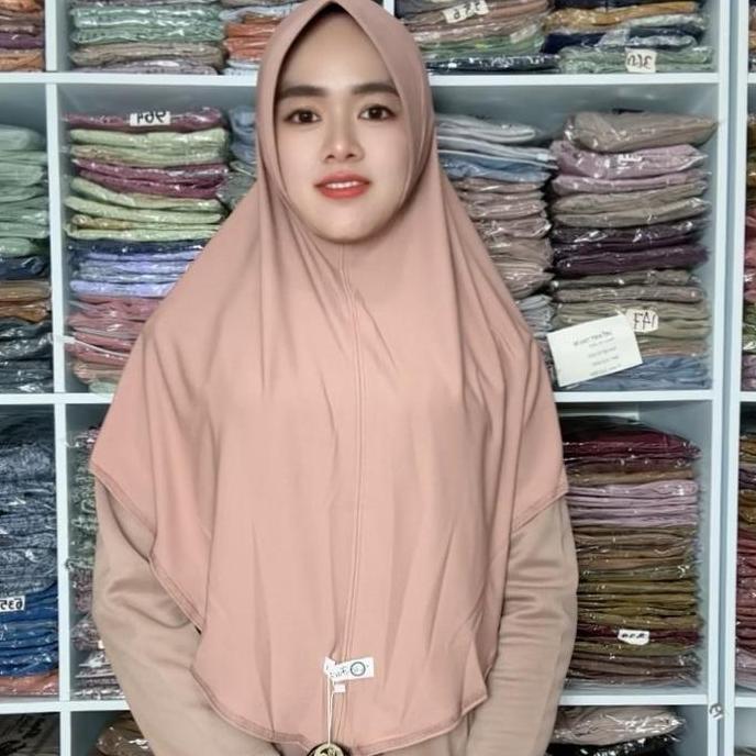848 Jilbab Al faezya Size L jumbo jersey airis/Hijab AF Alfaezya ori by bunyamin