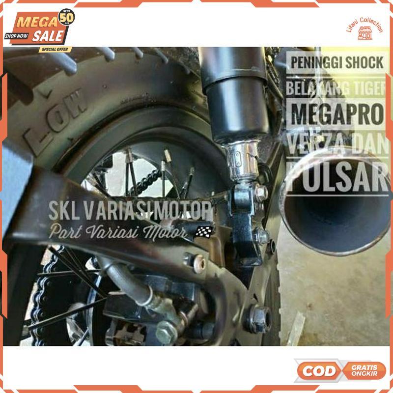 Bisa COD Paket Peninggi Shock Belakang Honda Tiger Megapro Motor Bebek Dengan Double Shock Swing Arm
