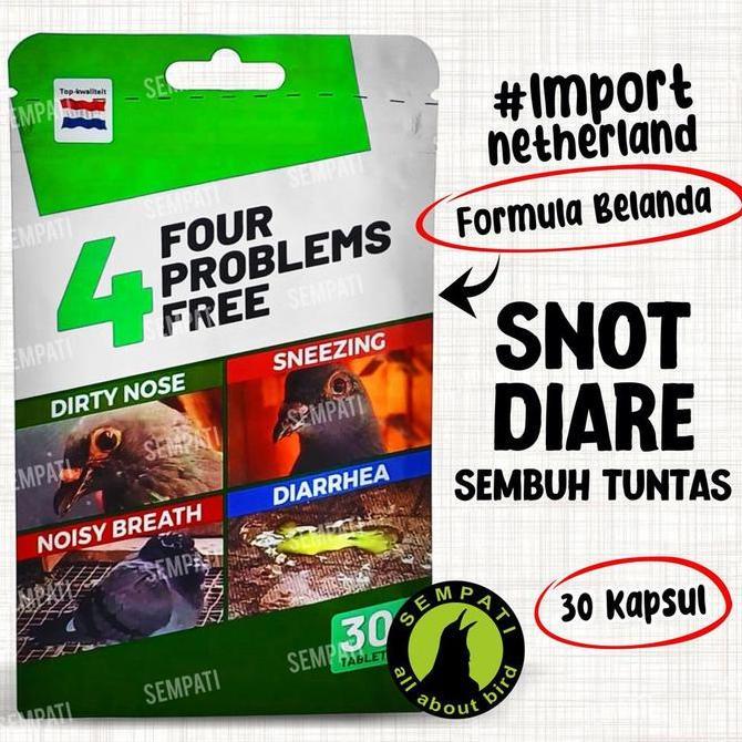SEMPATI Obat Merpati Snot 4 Four Problems Free 30 Tablet Obat Burung Merpati Lomba Balap Kolong Pos 