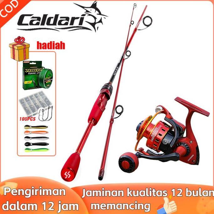 QIAMAN89 - PAKET JORAN DAN REEL PANCING CALDARI | SET ALAT MANCING KUAT MAX DRAG 30KG