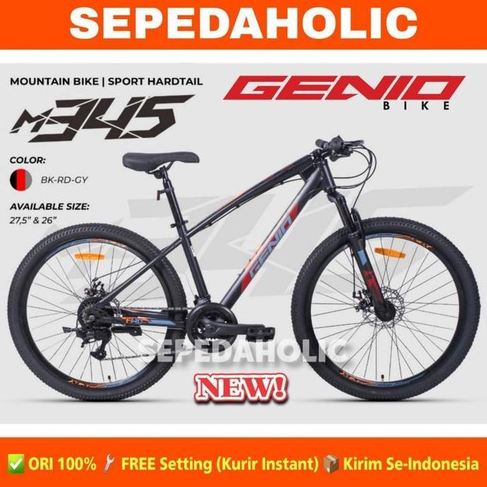 Terbaru Sepeda Gunung Mtb Genio M-345 M 345 By United 26 Inch &amp; 27.5 Inch