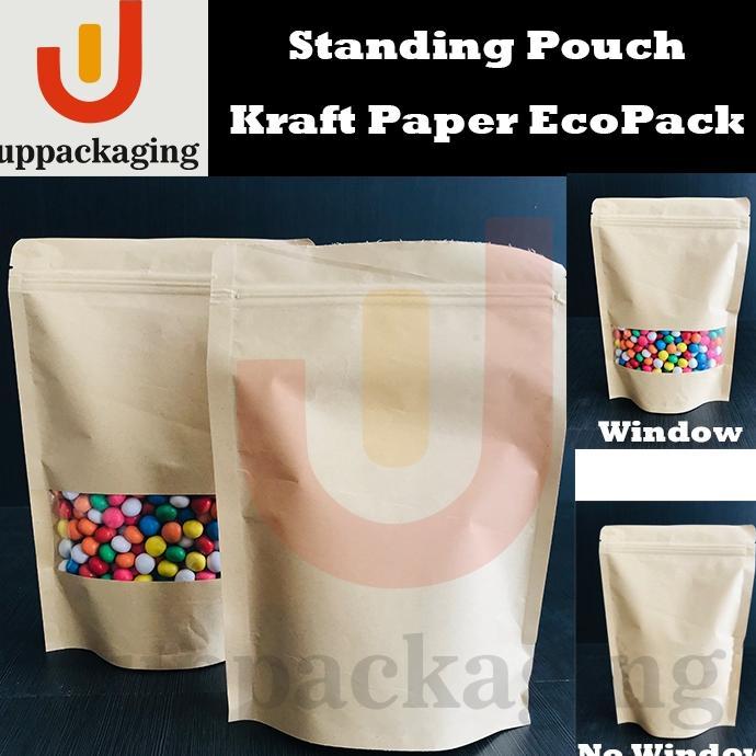 Bisa Cod Kemasan Kraft Kemasan Makanan Kraft Paper Coklat Non Window|Window Ecopack Kemasan Ekonomis