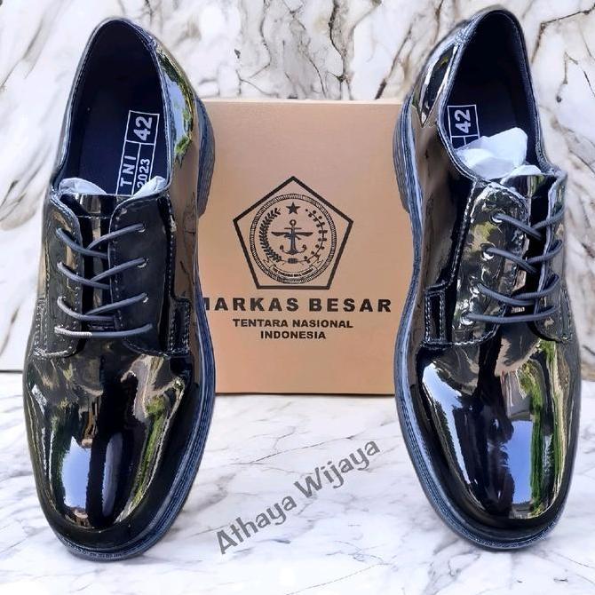 Sepatu PDH Kilap Jatah Mabes TNI AD 2023 Kulit Asli Original