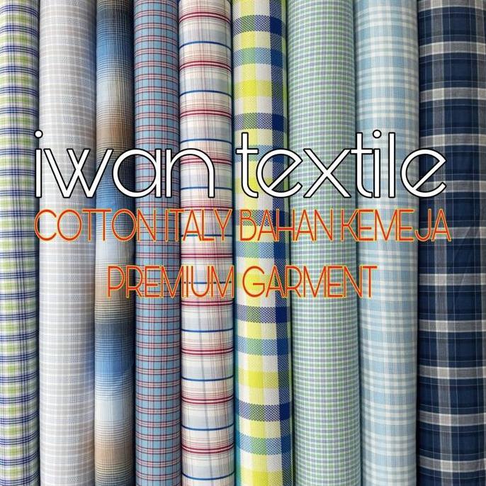 DS298 >> KAIN KATUN PREMIUM COTTON ITALY / KAIN KATUN BAHAN KEMEJA / KAIN KATUN METERAN / BAHAN BAJU