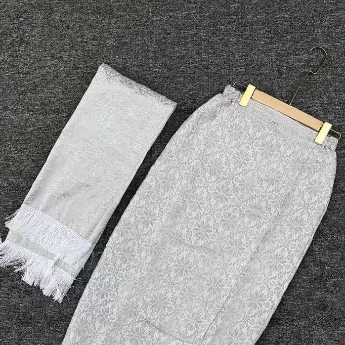 DI130 >> Set Rok Songket Span Dan Selendang Songket / Rok Songket Instan + Selendang / Rok Span Jadi