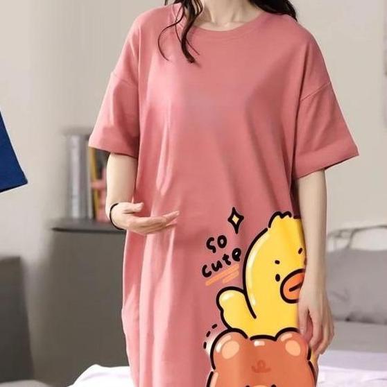 DN12 - Damai fashion jakarta long dress daster JUMBO wanita DUCK BEBEK konveksi murah tanah abang
