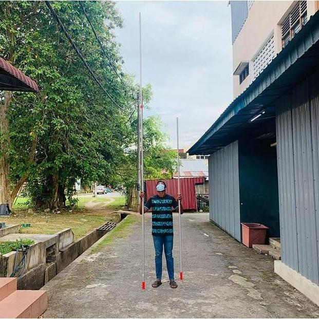 Set Egrek Teleskopik + Klem Aluminium | Pipa Galah Tongkat Teleskopik Pole Pipa Egrek Pohon Kelapa S