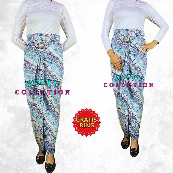 DV62 >> Rok Kain Lilit Motif Batik Bawahan Kebaya Instan Songket Wrap Skirt Bahan Premium Gratis Rin