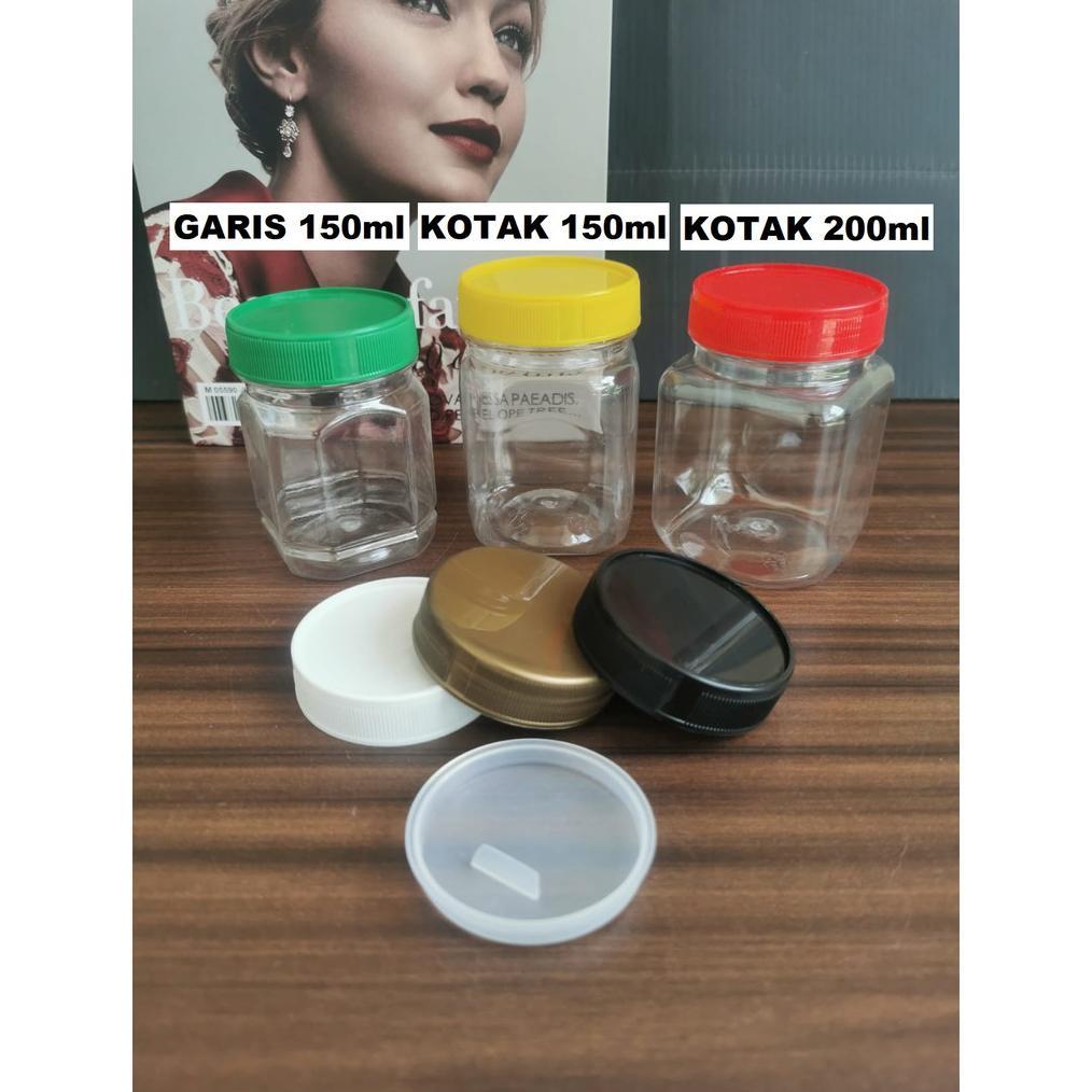 Bisa Cod Tanpa Flug - Jual Terpisah Dus.Segelplastik - Toples Plastik 150Ml 200Ml Slim Kotak Bulat T
