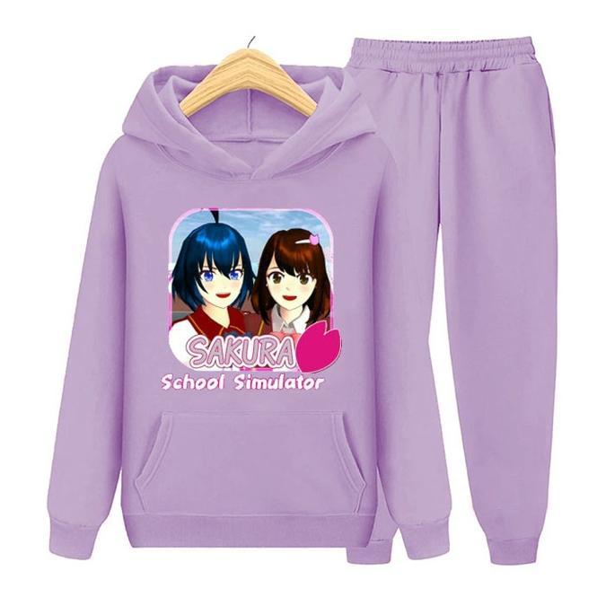 YMF - Setelan Sweater Hoodie Sakura School Simulator | Anak-Remaja ( SET Hoodie - Sakura School Simu
