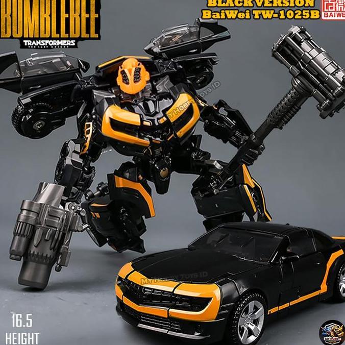 Figure Transformers Robot Bumblebee Wasp Warrior Black Version Mobil Camaro Hitam Not BB-02
