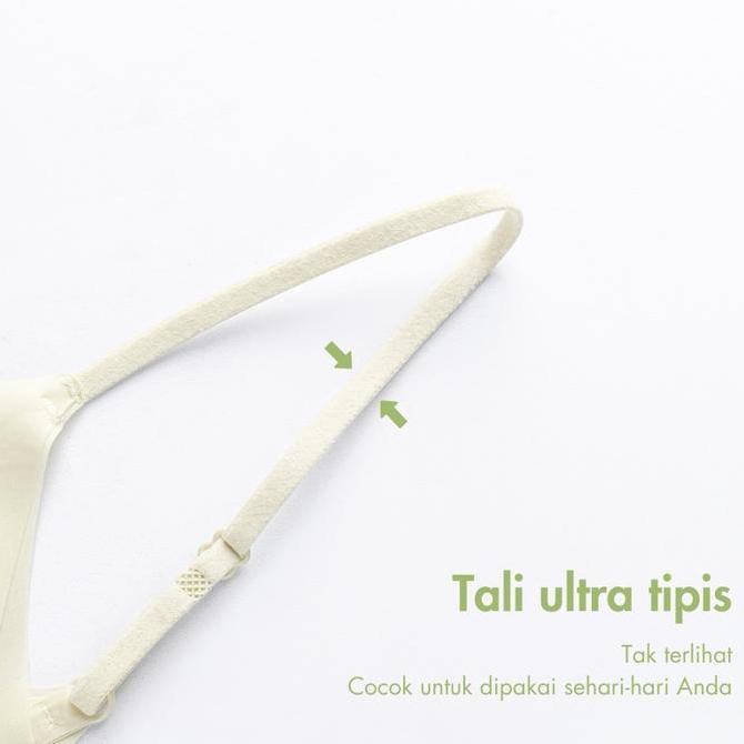 URU [2 PCS] Bra Air Jelly Bra Tali Ramping Premium Super Ringan & Nyaman Dipakai - Tebal, Art, Remaj