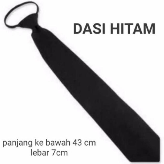 Dasi Hitam Polos/Dasi Kerja Pria Wanita/Dasi MagangDasi Sekolah Hitam