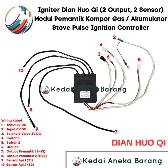 Modul Ignition Igniter Pemantik Blue Gas LPG Kompor 3V DC 4 Output TERMURAH