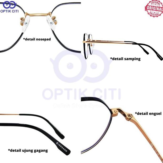 Frame Kacamata Kotak Pria Wanita GIORDANO GA 03299 Original Terlaris