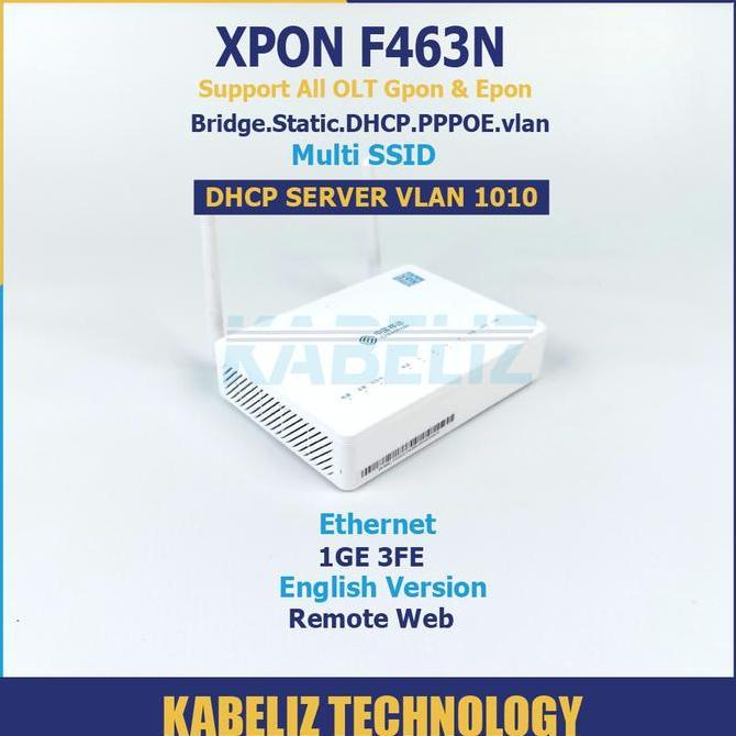 ONU XPON ZTE F463N ONT GPON EPON WIFI MODEM SUPPORT OLT GPON & EPON