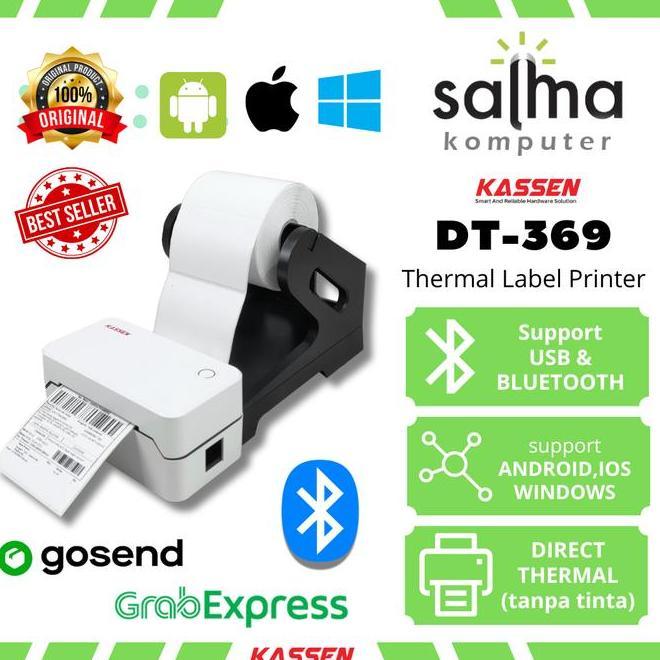 Printer Resi Thermal Label Kassen Dt 369 Bluetooth Printer Thermal