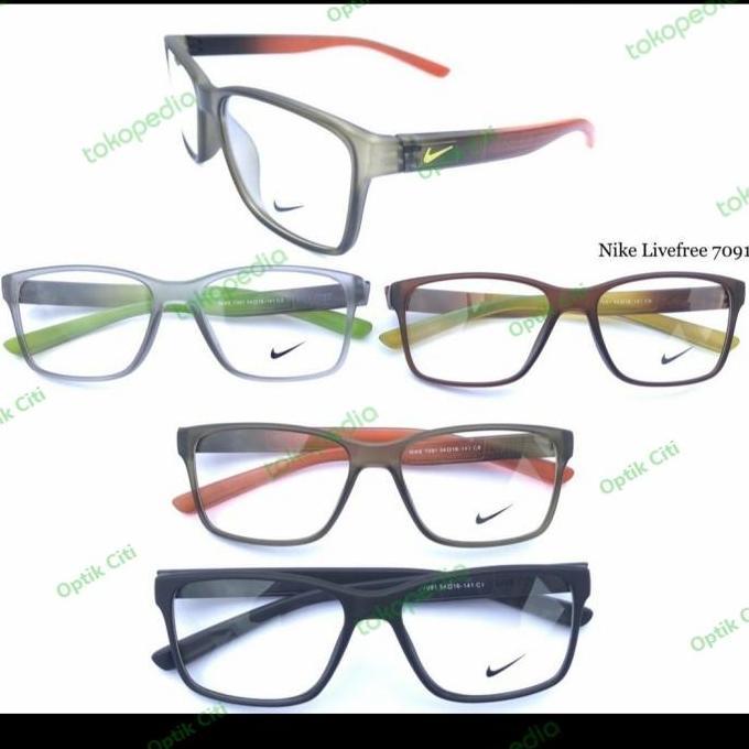 Frame Kacamata Pria Nike 7091 Sporty Ringan Gratis Lensa Minus Terlaris
