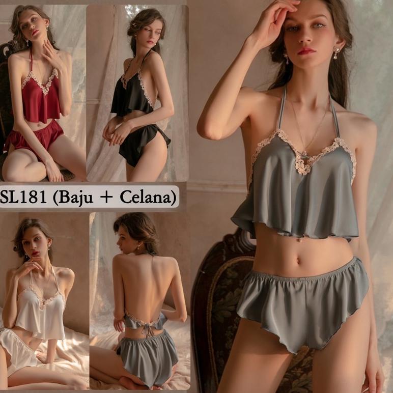 Sexy Lingerie baju tidur sexy wanita / Lingerie sexy wanita bahan satin 181