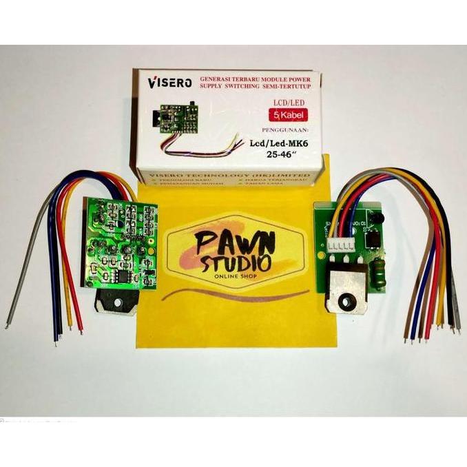 Modul Power Supply Switching Gacun TV LCD LED MK6 40W 5 Kabel 25-46" BARU
