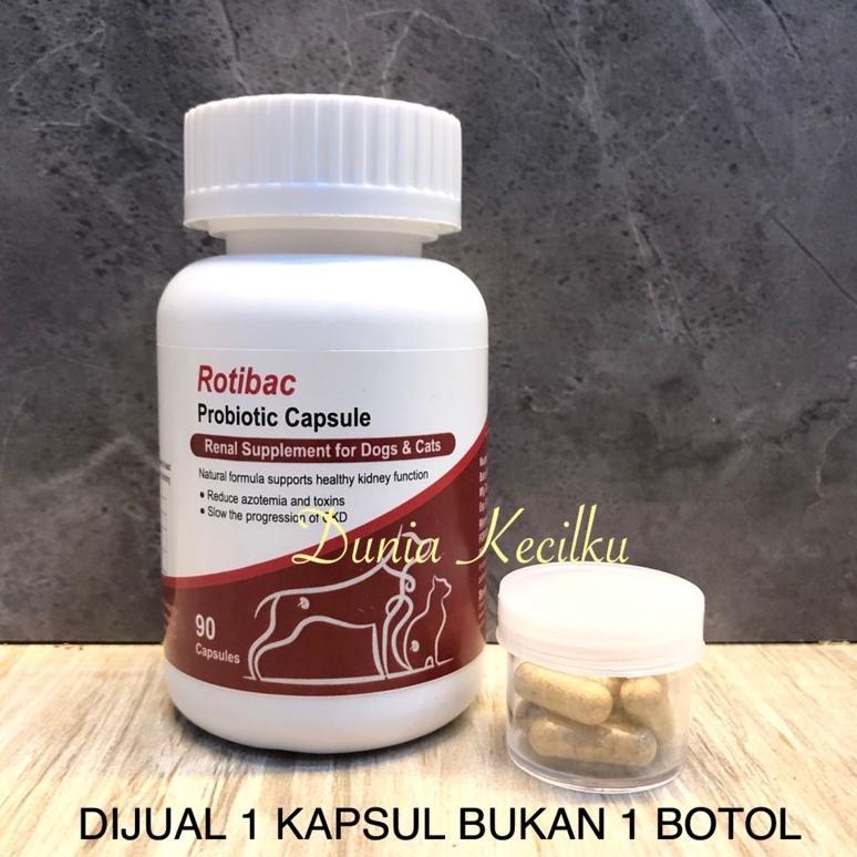 Rotibac Probiotic Kapsul Suplemen Renal Kidney Ginjal Kucing Anjing 1 Kapsul