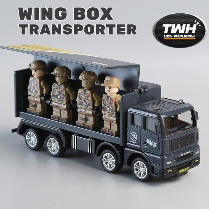 TWH MAINAN MOBIL BOX / WINGBOX WINGS TRUCK TRANSPORTER INERTIA HADIAH & KOLEKSI COCOK UNTUK HOTWHEEL