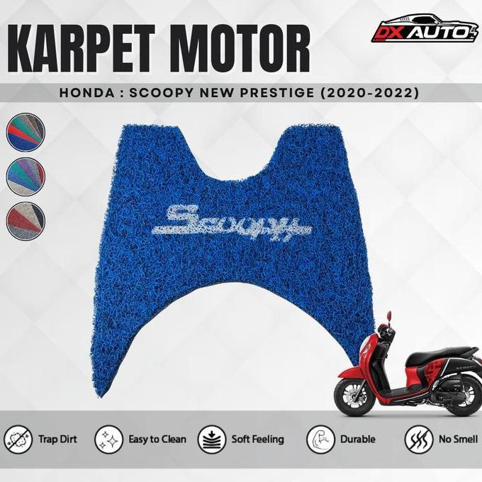 DV273 - DX Coil Karpet Mie Motor Honda SCOOPY NEW PRESTIGE (2020-2022) / Karpet Pijakan Kaki Motor H