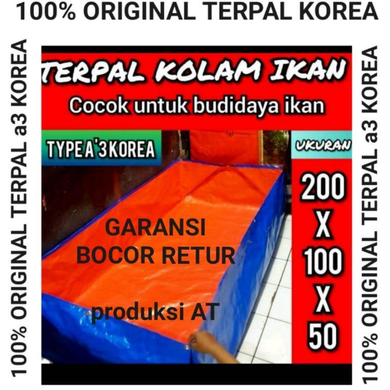 Bisa Cod Terpal Kolam Ikan 100X200X50 A3 ,,