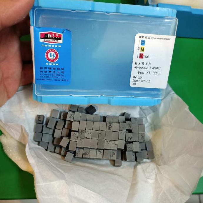 mata Widia carbide Chang Cheng 6x6x8 ( BOX 1KG) Widia yg6 6 x 6 x 8