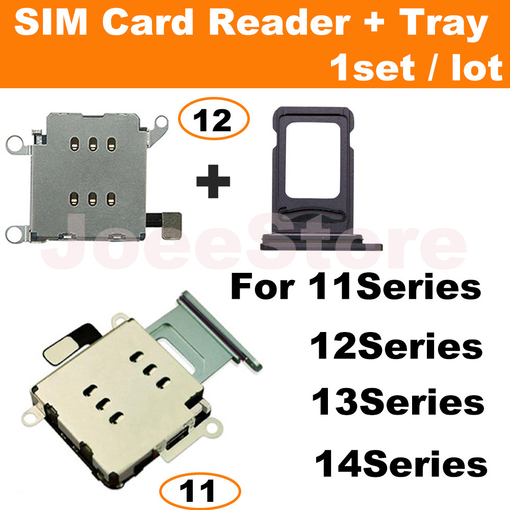 1set Kabel Fleksibel Konektor Pembaca Kartu Sim Untuk iPhone 13 12 11 14 Pro Max XR Dual Card Card T