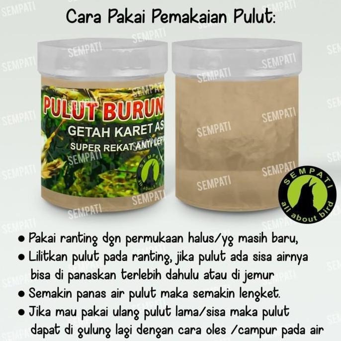 Obat pulut jebakan burung getah karet asli getah bendo super lengket