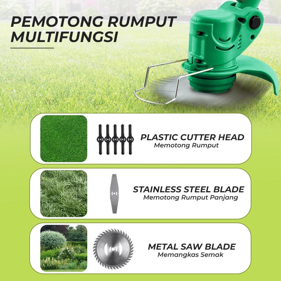 MESIN POTONG RUMPUT Portable, Mesin Potong Cordlles, Mesin Potong Rumput Serbaguna Baterai New