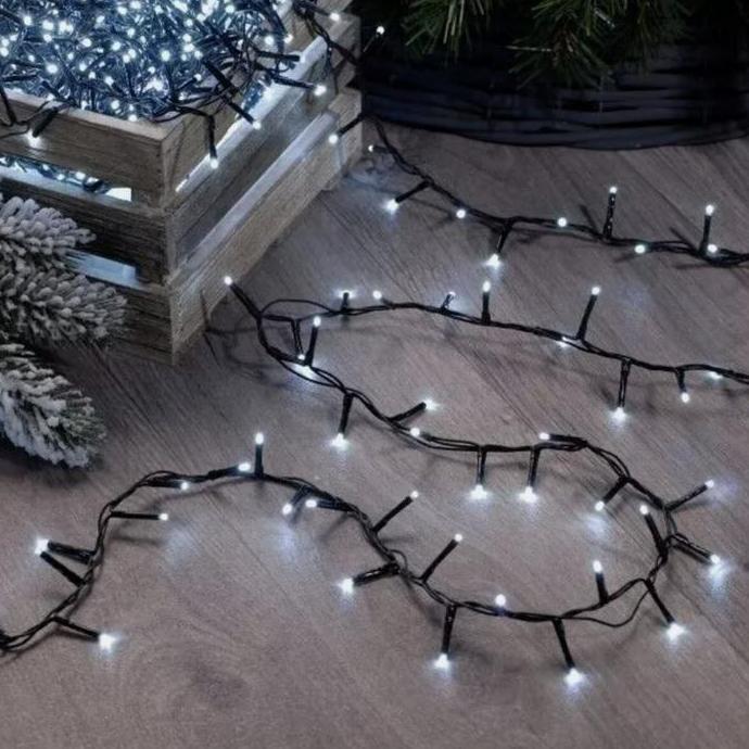 Lampu Natal Led 100 Lampu Clear Putih Kualitas -Lampu Pohon Natal