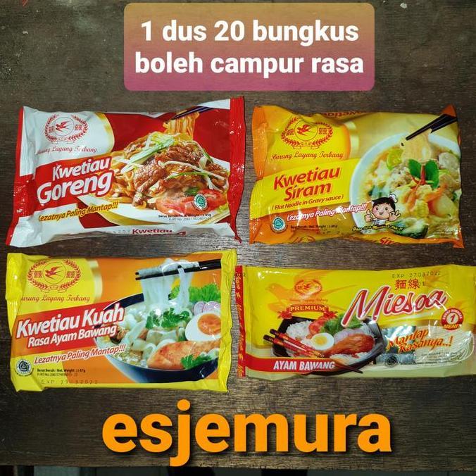 Kwetiau Instant Burung Layang Rasa Goreng Kuah Siram & Misoa / Indomie