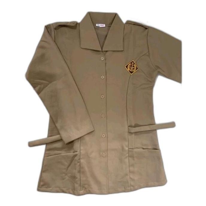 BAJU PRAMUKA PEREMPUAN bahan rapilo tali samping SMP/SMA/Guru Pembina