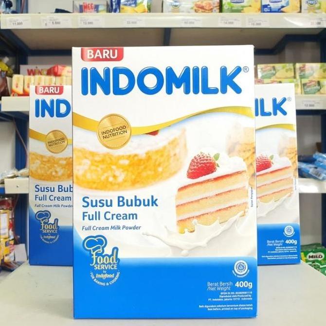 New- Susu Bubuk Indomilk 400Gr / Indomilk Susu Bubuk FullCream / Susu Indomilk FullCream / Milk Powd