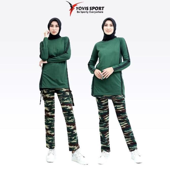 DF203 - Celana Senam Cargo Loreng & Celana Senam Rok Army Wanita/ celana senam loreng / celana olahr