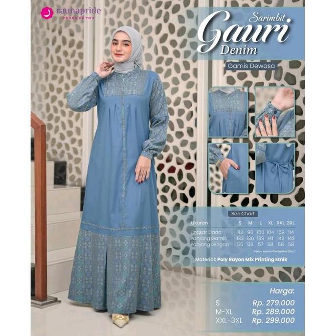 Sarimbit Gauri Denim By Raunapride Baju Lebaran Keluarga I Couplean Sarimbit Keluarga