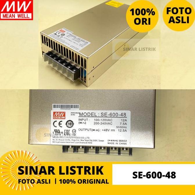 Diskon Meanwell Power Supply Se-600-48 Se 600 48