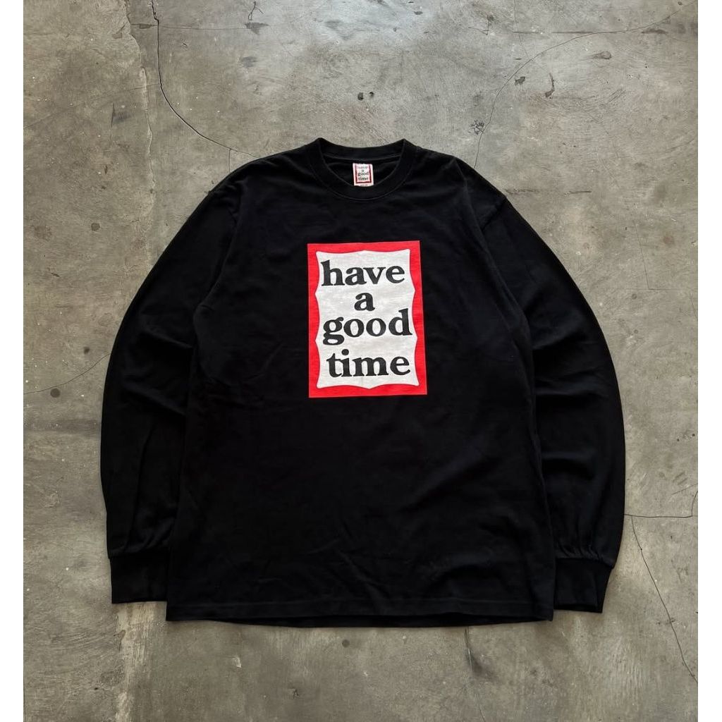 Have A GOOD Time Kaos LONGSLEEVE HGT Big logo UNISEX full tag kaos pria